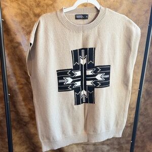 Tan Southwest Sweater Vest